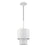 Livex Zolana 1Lt Mini Pendant, White/White Steel/White