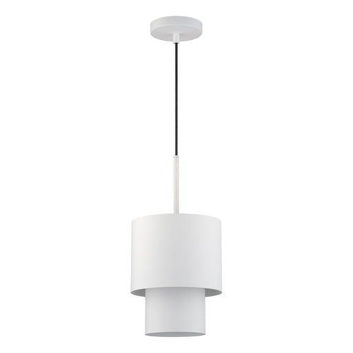 Livex Zolana 1Lt Mini Pendant, White/White Steel/White