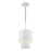 Livex Zolana 1Lt Mini Pendant, White/White Steel/White
