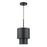 Livex Zolana 1Lt Mini Pendant, Black/Black Steel/Shiny White