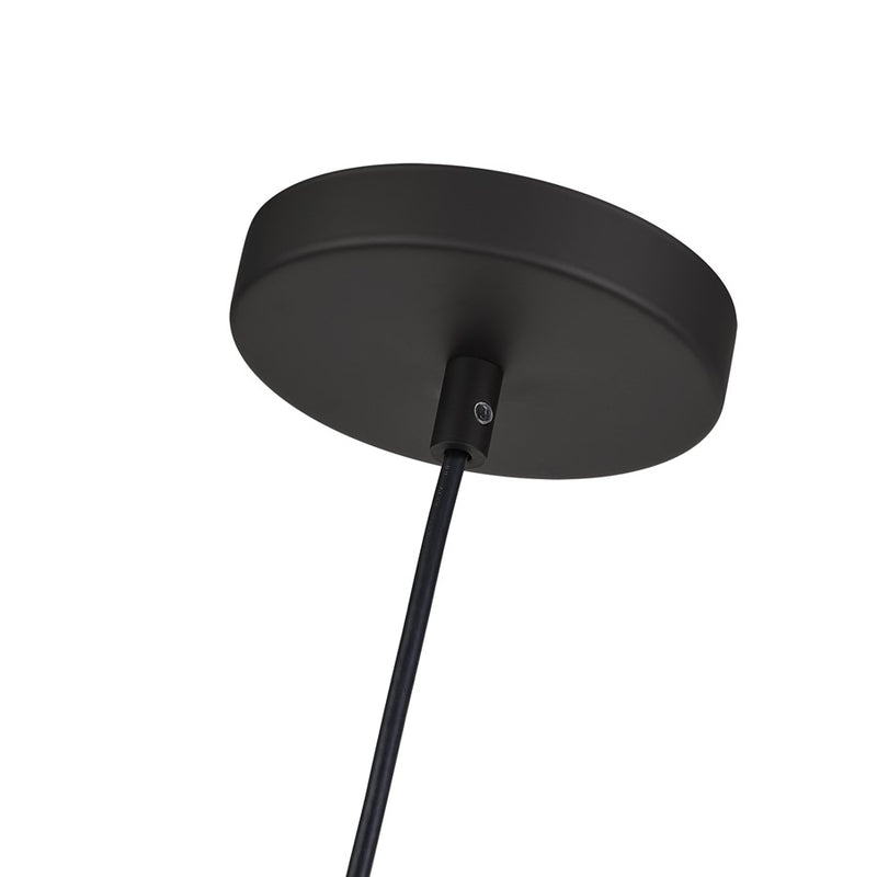 Livex Zolana 1Lt Mini Pendant, Black/Black Steel/Shiny White