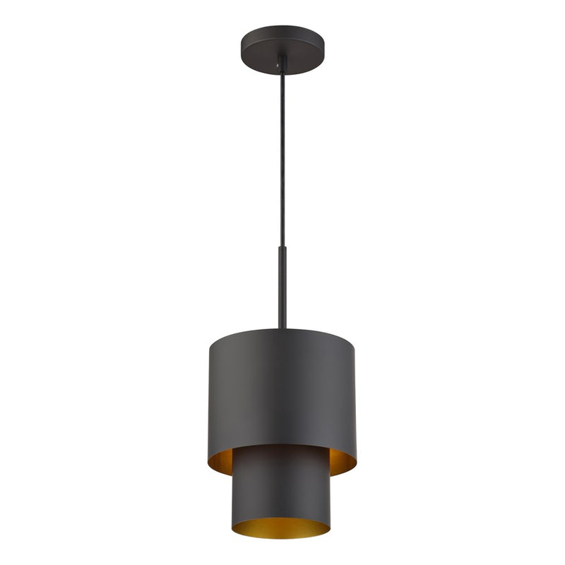 Livex Zolana 1Lt Mini Pendant, Bronze/Bronze Steel/Gold