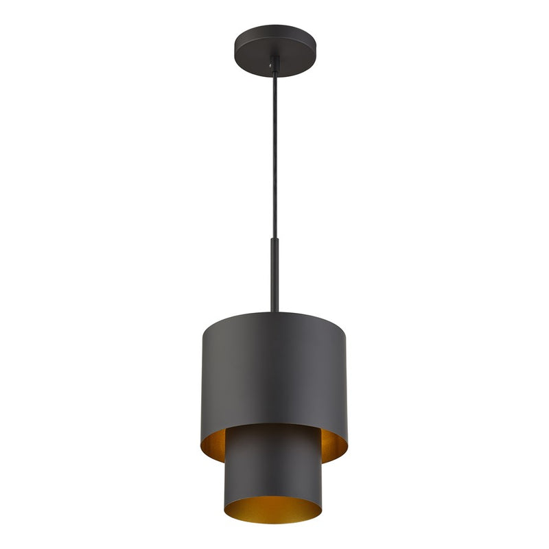 Livex Zolana 1Lt Mini Pendant, Bronze/Bronze Steel/Gold