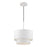 Livex Zolana 1Lt Pendant, White/White Steel Shade with White Inside