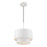 Livex Zolana 1Lt Pendant, White/White Steel Shade with White Inside