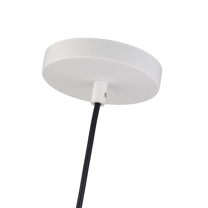 Livex Zolana 1Lt Pendant, White/White Steel Shade with White Inside