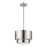 Livex Zolana 1Lt Pendant, Nickel/Nickel Steel/Shiny White