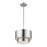 Livex Zolana 1Lt Pendant, Nickel/Nickel Steel/Shiny White