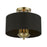 Livex Huntington 3 Light Semi-Flush Mount, Black
