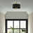 Livex Huntington 3 Light Semi-Flush Mount, Black