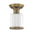 Livex Lighting Middlebush 1 Light Ceiling Mount, Antique Brass
