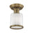 Livex Lighting Middlebush 1 Light Ceiling Mount, Antique Brass