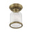 Livex Lighting Middlebush 1 Light Ceiling Mount, Antique Brass