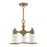 Livex Lighting Middlebush 3 Light Convertible Mini Chandelier/Ceiling, Brass