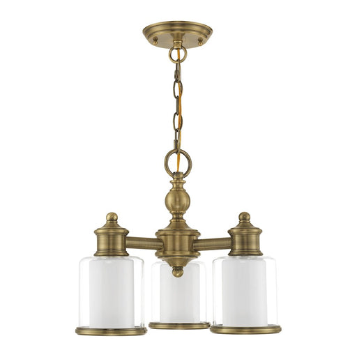 Livex Lighting Middlebush 3 Light Convertible Mini Chandelier/Ceiling, Brass