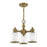 Livex Lighting Middlebush 3 Light Convertible Mini Chandelier/Ceiling, Brass