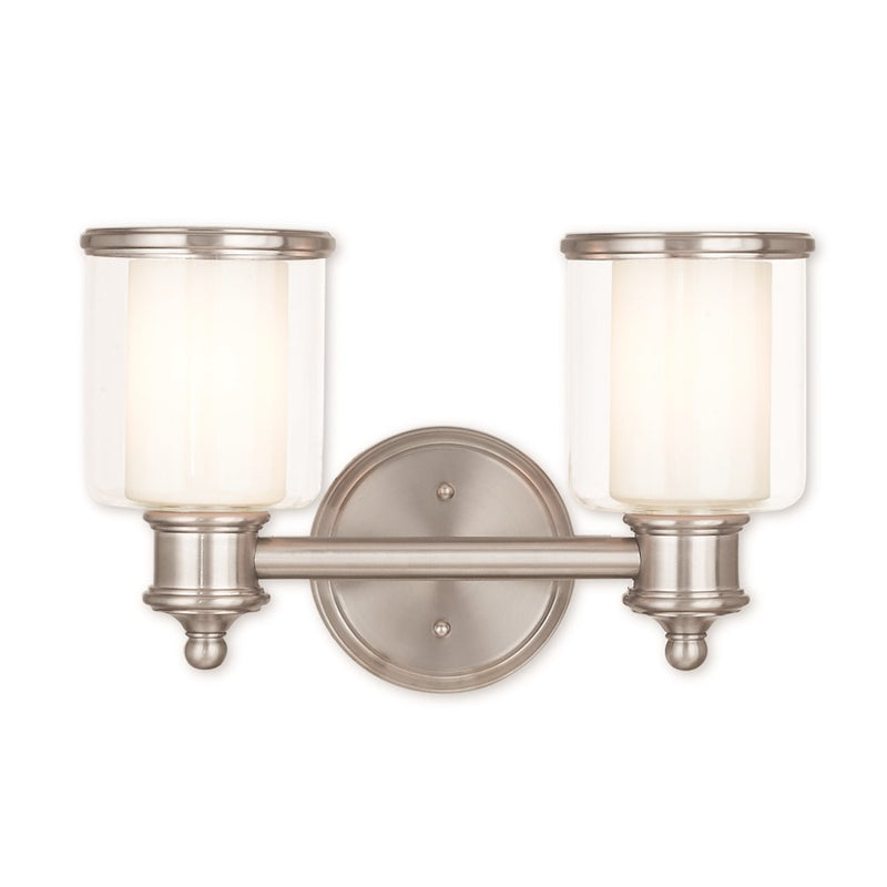 Livex Middlebush Bath Vanity, Clear/Opal