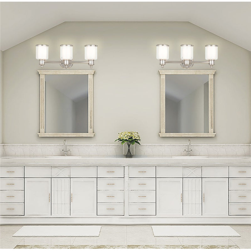 Livex Middlebush Bath Vanity, Clear/Opal