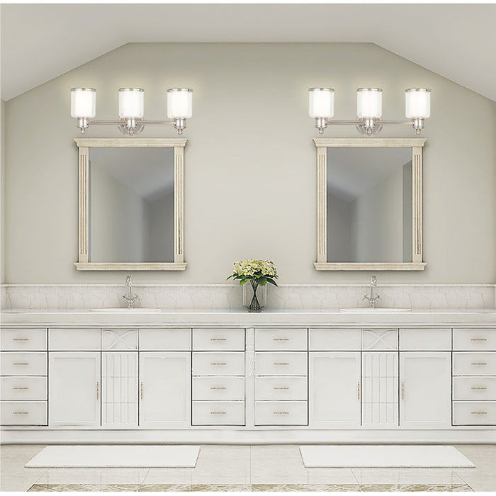 Livex Middlebush Bath Vanity, Clear/Opal