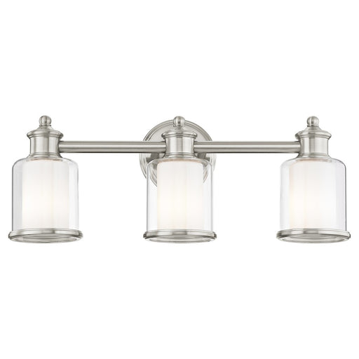 Livex Middlebush Bath Vanity, Clear/Opal