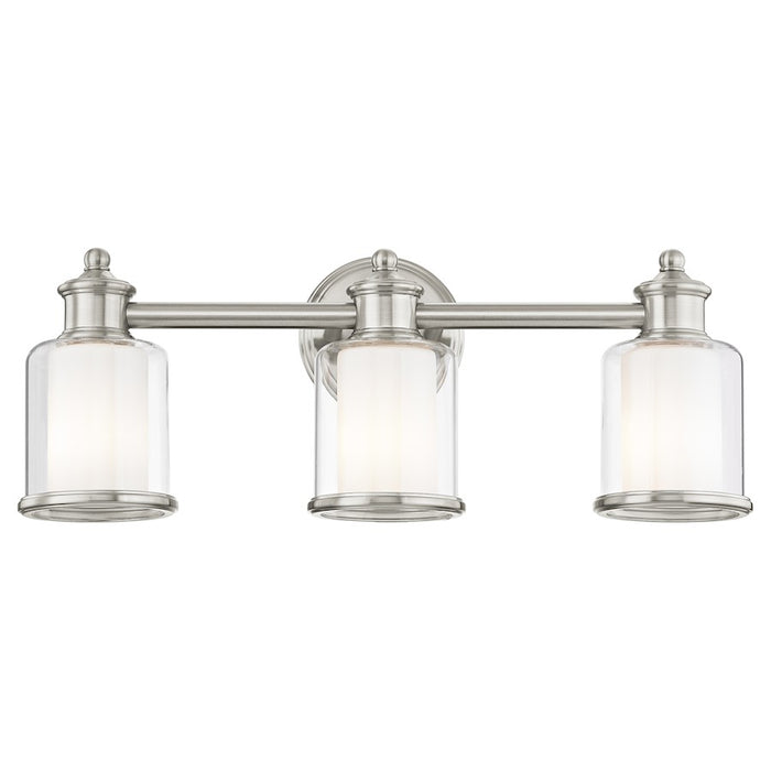 Livex Middlebush Bath Vanity, Clear/Opal