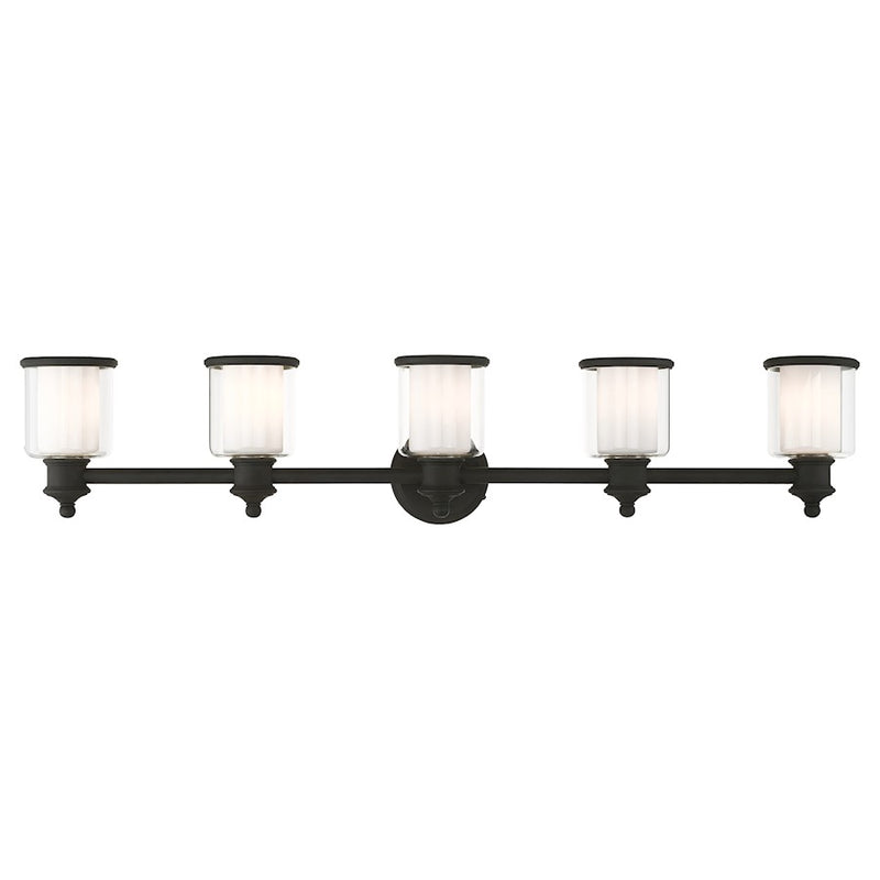 Livex Middlebush Bath Vanity, Clear/Opal