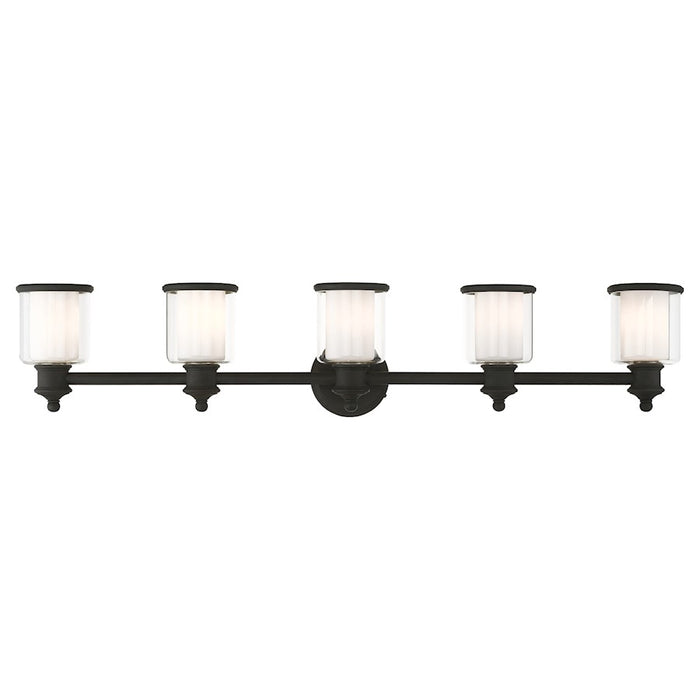 Livex Middlebush Bath Vanity, Clear/Opal