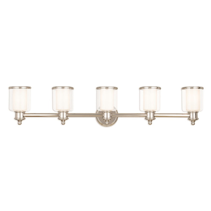 Livex Middlebush Bath Vanity, Clear/Opal