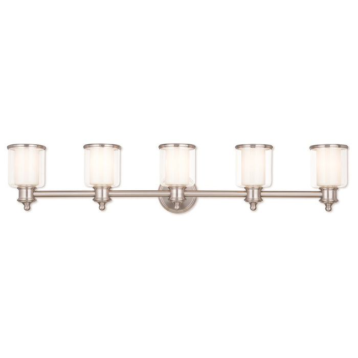 Livex Middlebush Bath Vanity, Clear/Opal