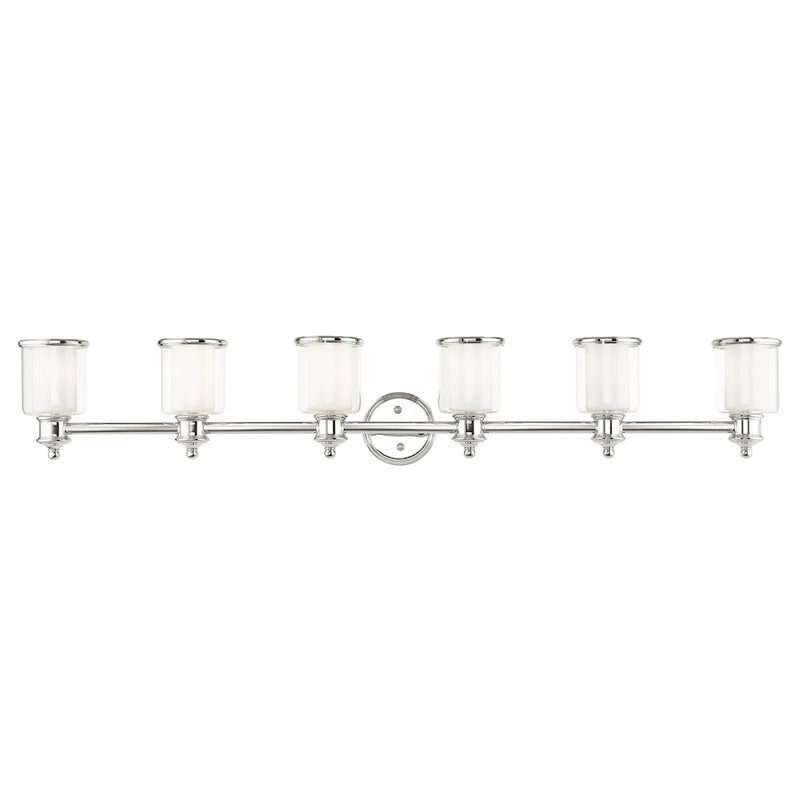Livex Middlebush Bath Vanity, Clear/Opal