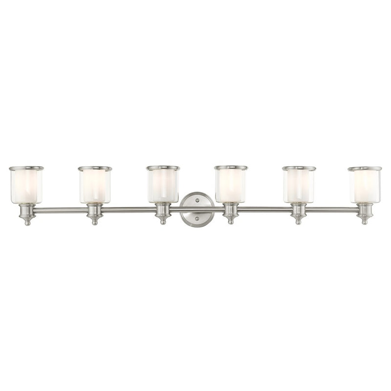 Livex Middlebush Bath Vanity, Clear/Opal