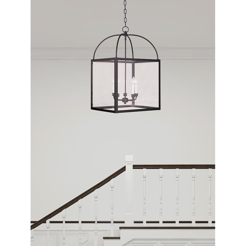Livex Lighting Milford Square Chandelier, Bronze