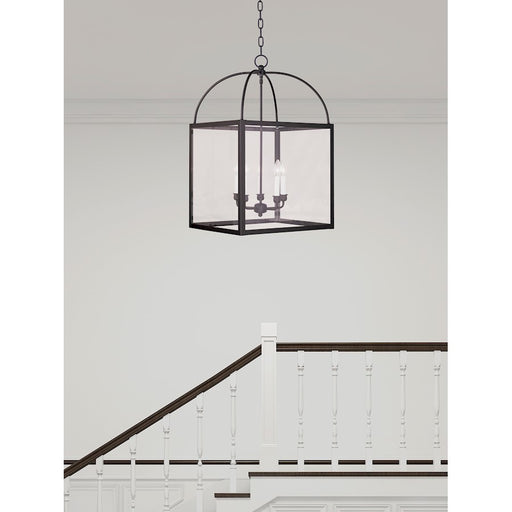 Livex Lighting Milford Square Chandelier, Bronze