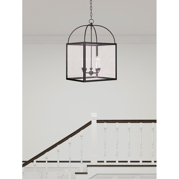 Livex Lighting Milford Square Chandelier, Bronze