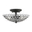 Livex Cassandra 2 Light Semi Flush Mount, Black