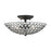 Livex Cassandra 2 Light Semi Flush Mount, Black