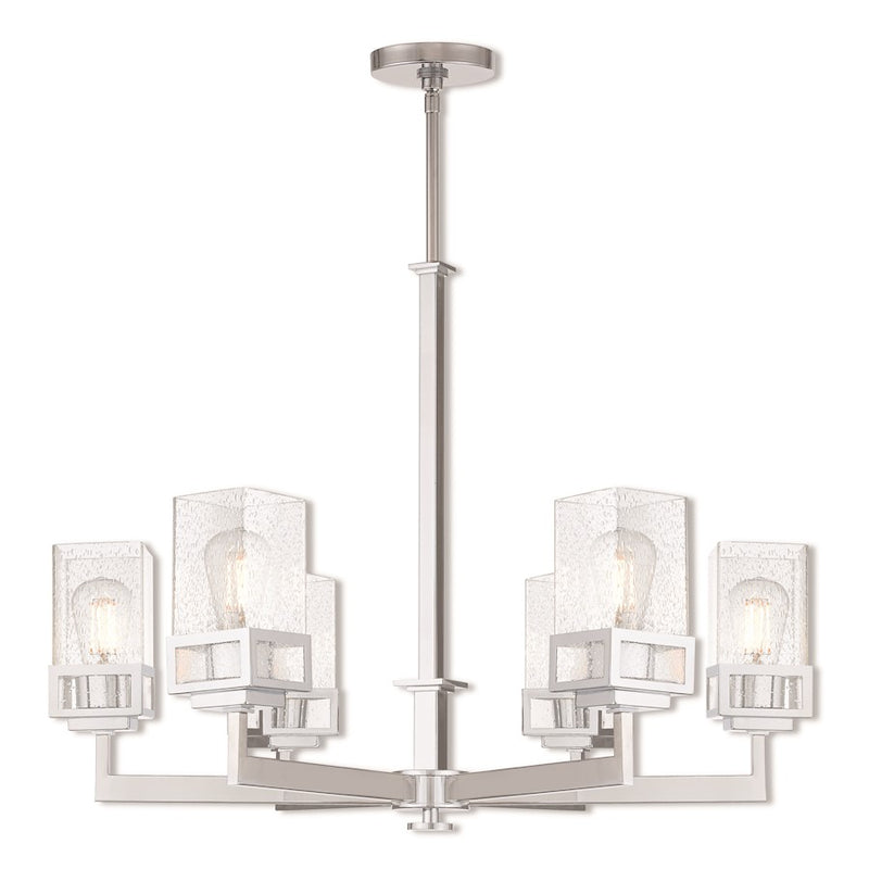 Livex Lighting Harding 6 Light Chandelier, Polished Chrome