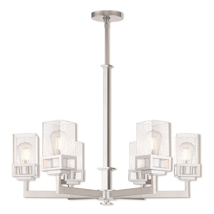 Livex Lighting Harding 6 Light Chandelier, Polished Chrome