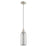 Livex Lighting Art Glass 1 Light Mini Pendant, Nickel/Smoke