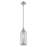 Livex Lighting Art Glass 1 Light Mini Pendant, Nickel/Smoke
