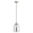 Livex Lighting Art Glass 1 Light Mini Pendant, Nickel