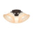 Livex Wynnewood 3 Light Flush Mount, Bronze/Sunrise