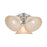 Livex Wynnewood 3 Light Flush Mount, Painted Satin Nickel