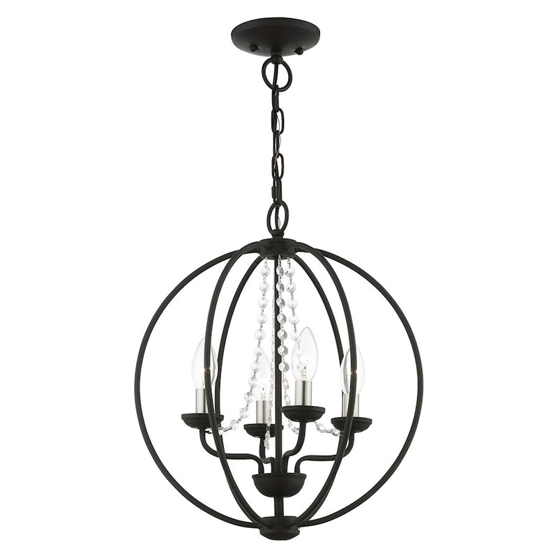 Livex Arabella 4 Light Globe Chandelier/Semi-Flush Mount