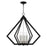 Livex Prism 6 Light Chandelier, Black with Brushed Nickel Cluster