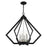 Livex Prism 6 Light Chandelier, Black with Brushed Nickel Cluster