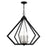 Livex Prism 6 Light Chandelier, Black with Brushed Nickel Cluster