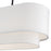 Livex Manorwood 3Lt Med. Linear Chandelier, Bronze/White/White Fabric