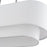 Livex Manorwood 3Lt Med. Linear Chandelier, Nickel/White/White Fabric