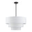 Livex Manorwood 5Lt Med. Pendant Chandelier, Bronze/White/White